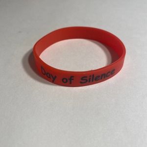 COPY - LGBT day of silence rubber bracelet